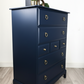 Stag minstrel navy blue tallboy chest of drawers
