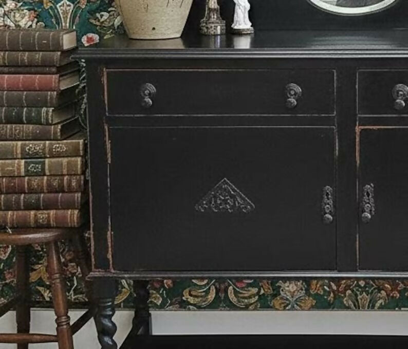 Vintage 1930s Oak Sideboard with Barley Twist Legs, Vintage Buffet Cabinet with Original Handles, Hallway Console, Country Cottage Fur