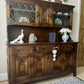 Stained Oak Dresser by Webber Furniture: Leaded Glass Display
