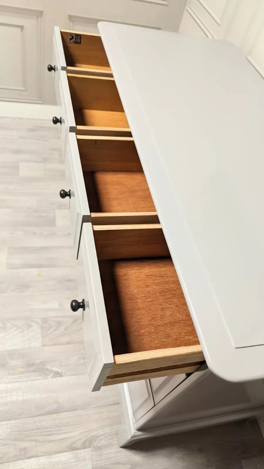 Professionally Sprayed Stag Minstrel 4 over 2 large chest of drawers (6 Drawer)