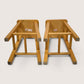 Pair Of Breakfast Bar Stools 66cm Seat Height Vintage Beech FREE UK Delivery*