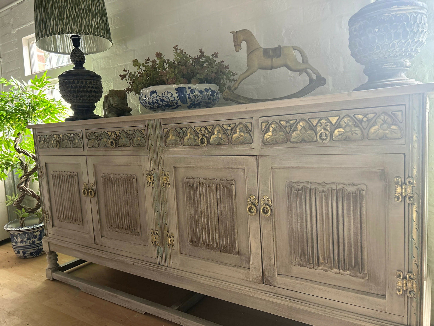 Vintage Carved Sideboard