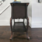 French Side Table Console Table Nightsta in Chocolate Colour with Copper Accents
