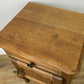 Pair of Bedside Tables Vintage French Louis Oak Nightstands Cabinets LOT 6296