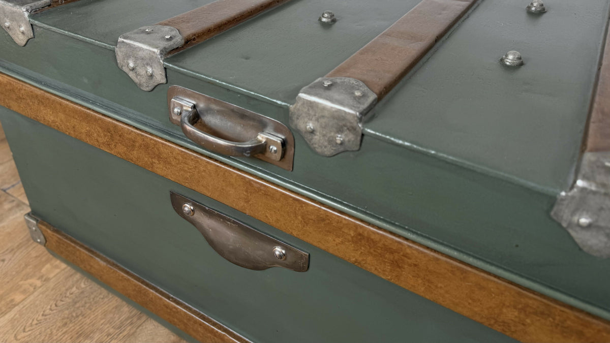Vintage Upcycled Steamer Trunk
