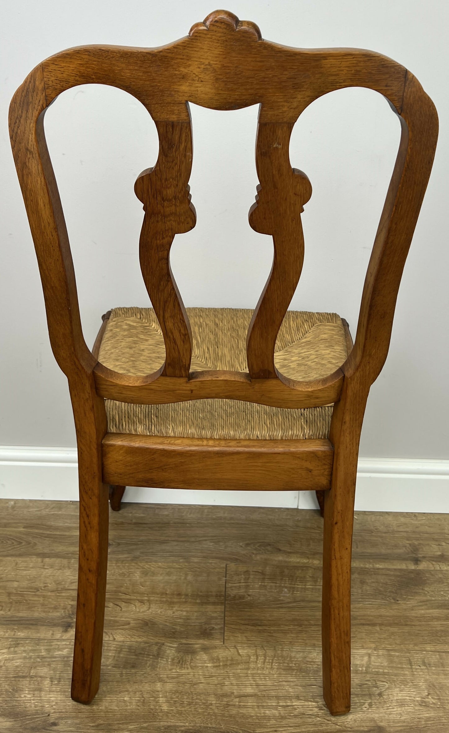 Dining Chairs Vintage French Louis Style Oak Set of 8 Upholstered Seats LOT 6345