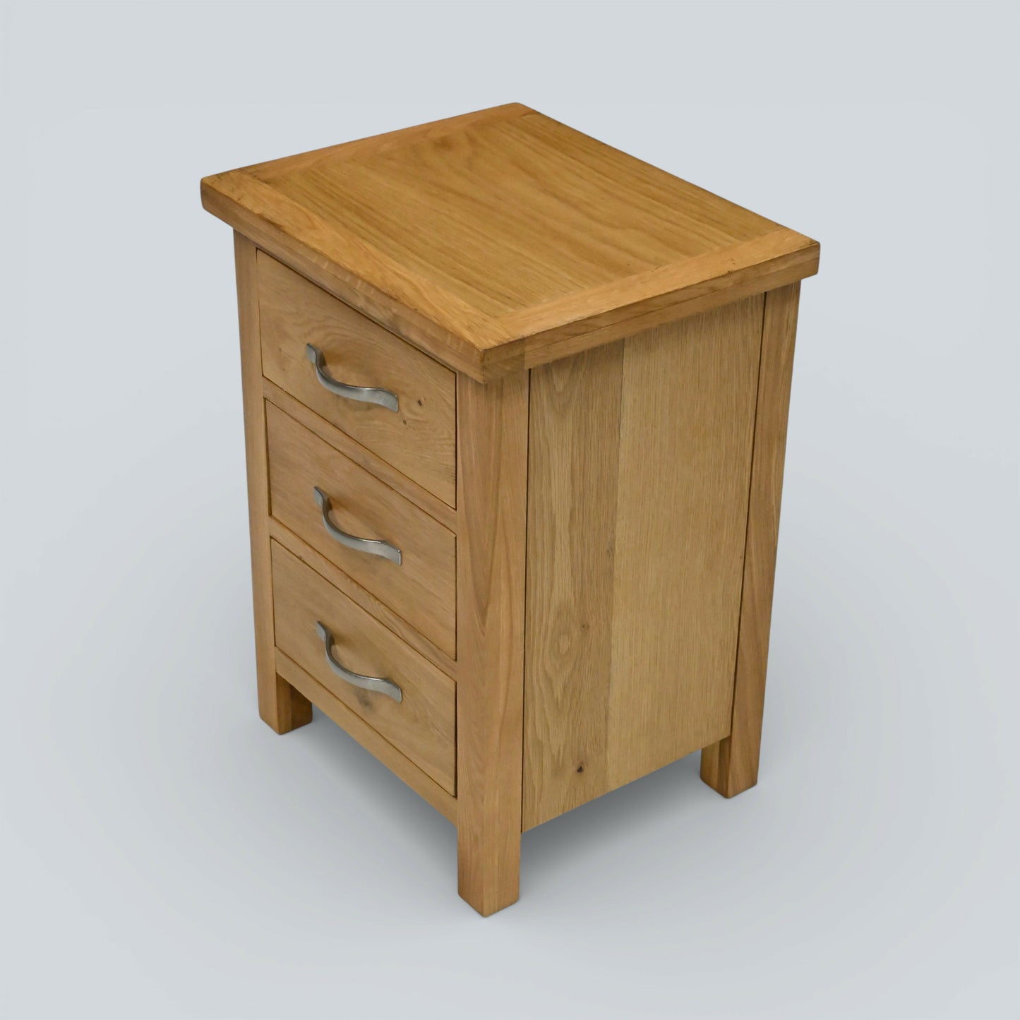 Small Light Oak Chest Of Drawers Bedside 3 Drawers Cabinet FREE UK Delivery*