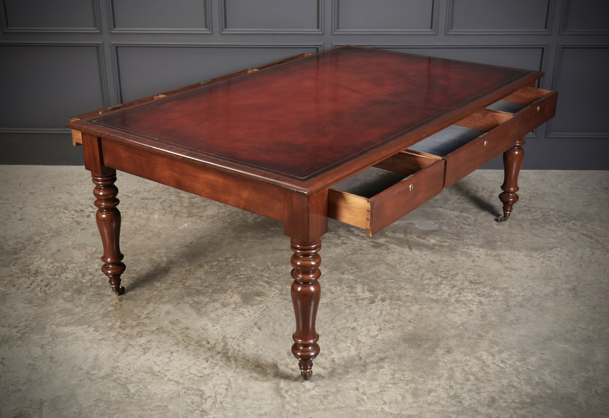 Early Victorian Mahogany Partners Writing Table