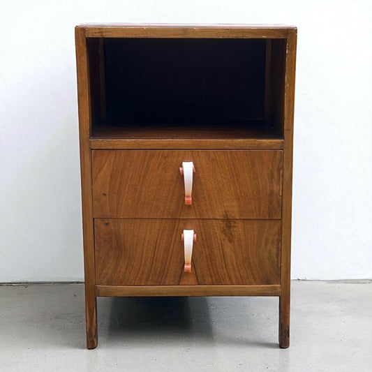 Vintage Art Deco Walnut bedside cupboard side table