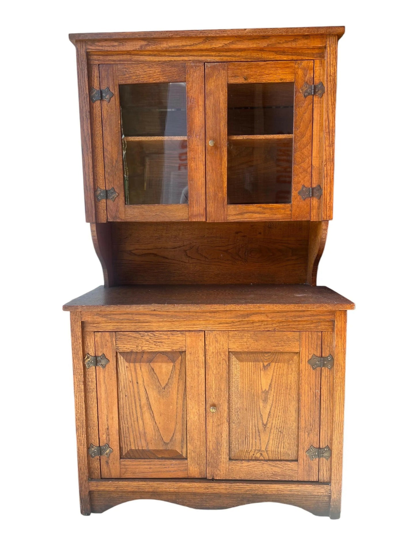 Antique Oak Apprentice piece small cabinet cupboard