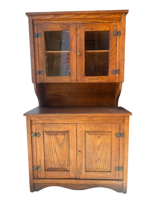 Antique Oak Apprentice piece small cabinet cupboard