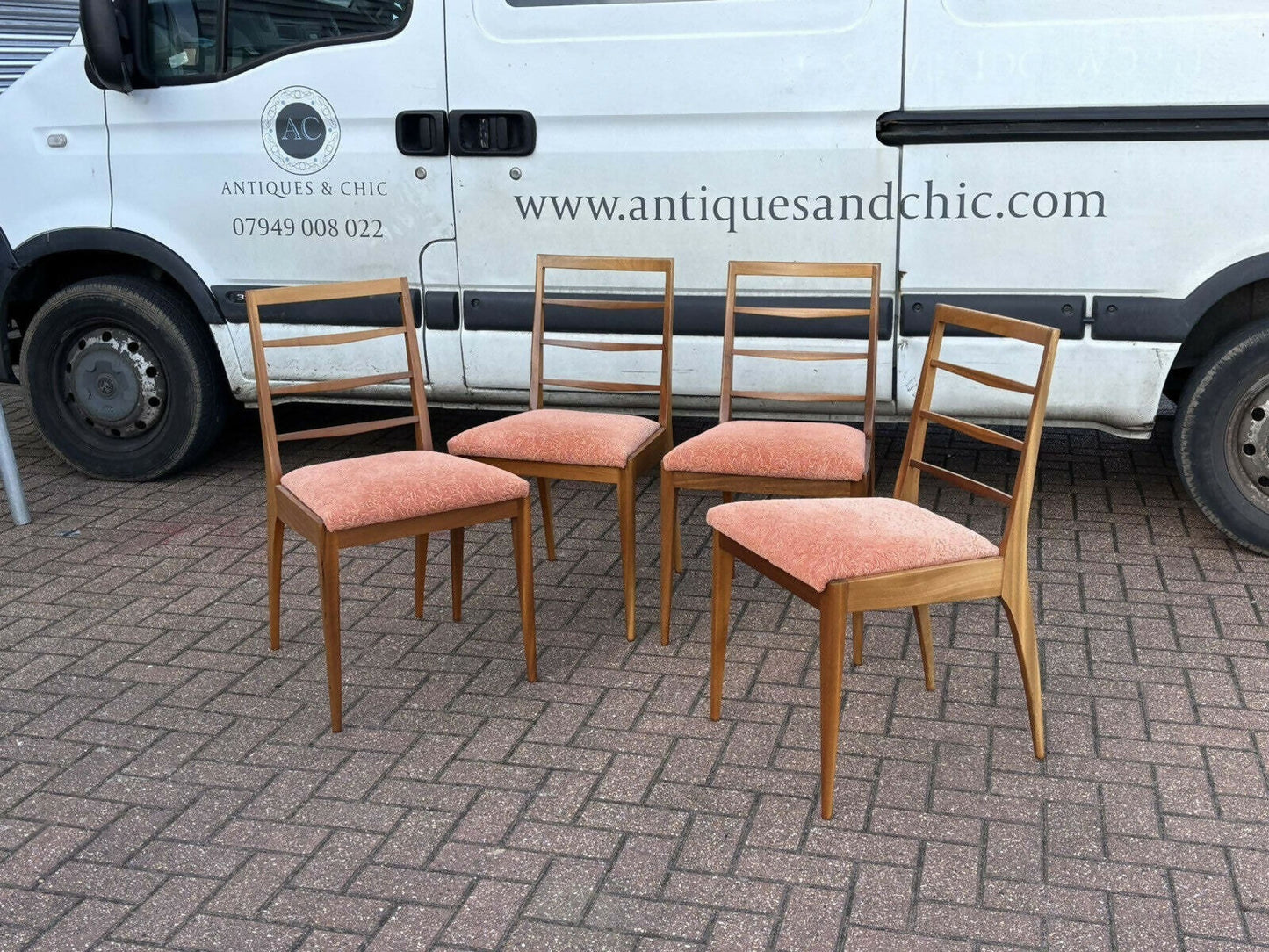 Mid Century McIntosh Teak Extending Dining Table & 4 Chairs