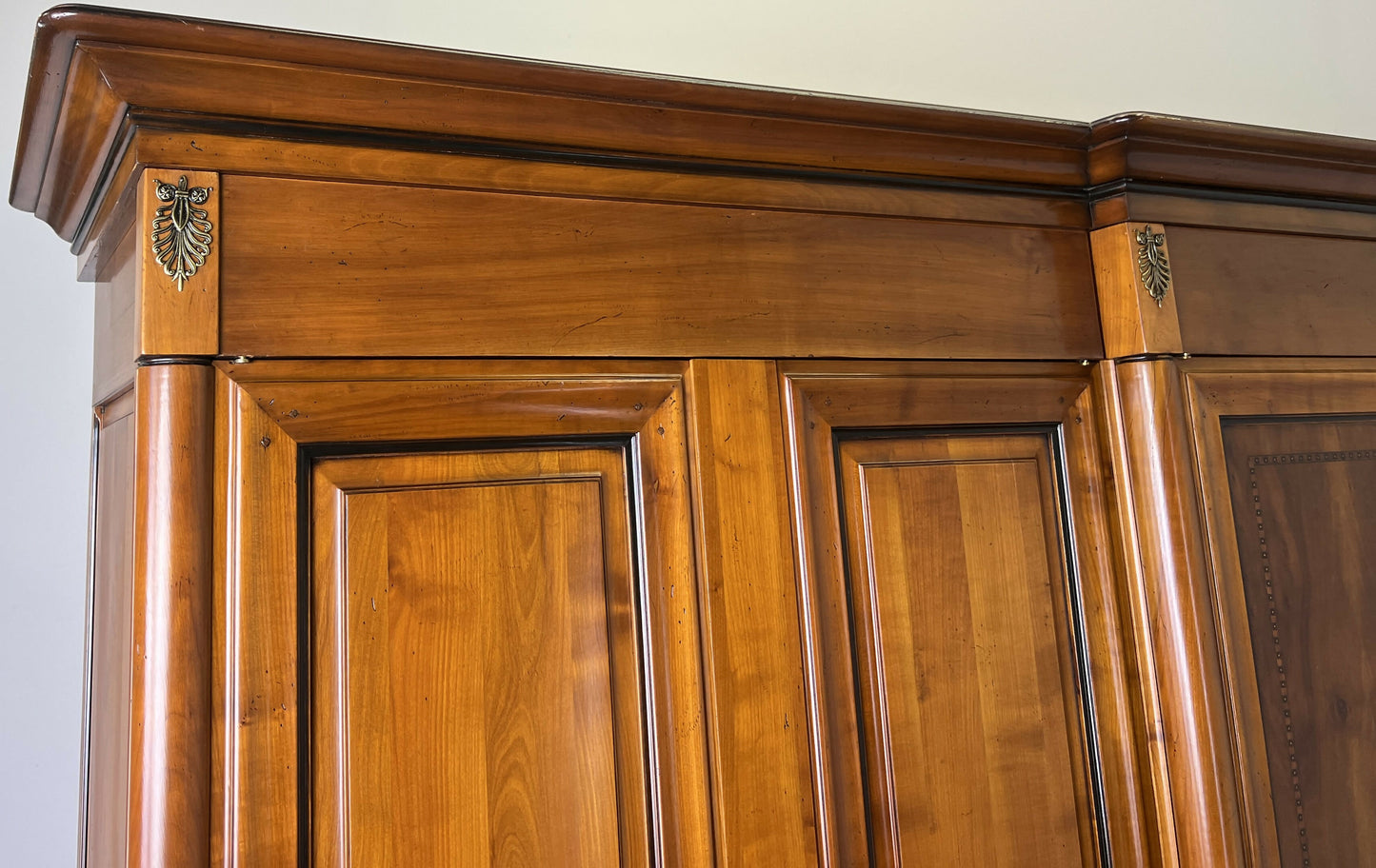 Wardrobe Vintage French Ehalt Six Door Carved Armoire Cabinet LOT 6112