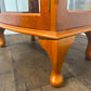 Reproduction Yew Wood Glazed Display Cabinet with Key