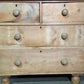 Antique Mid Victorian Pine Two over Two Chest of Drawers, c1850