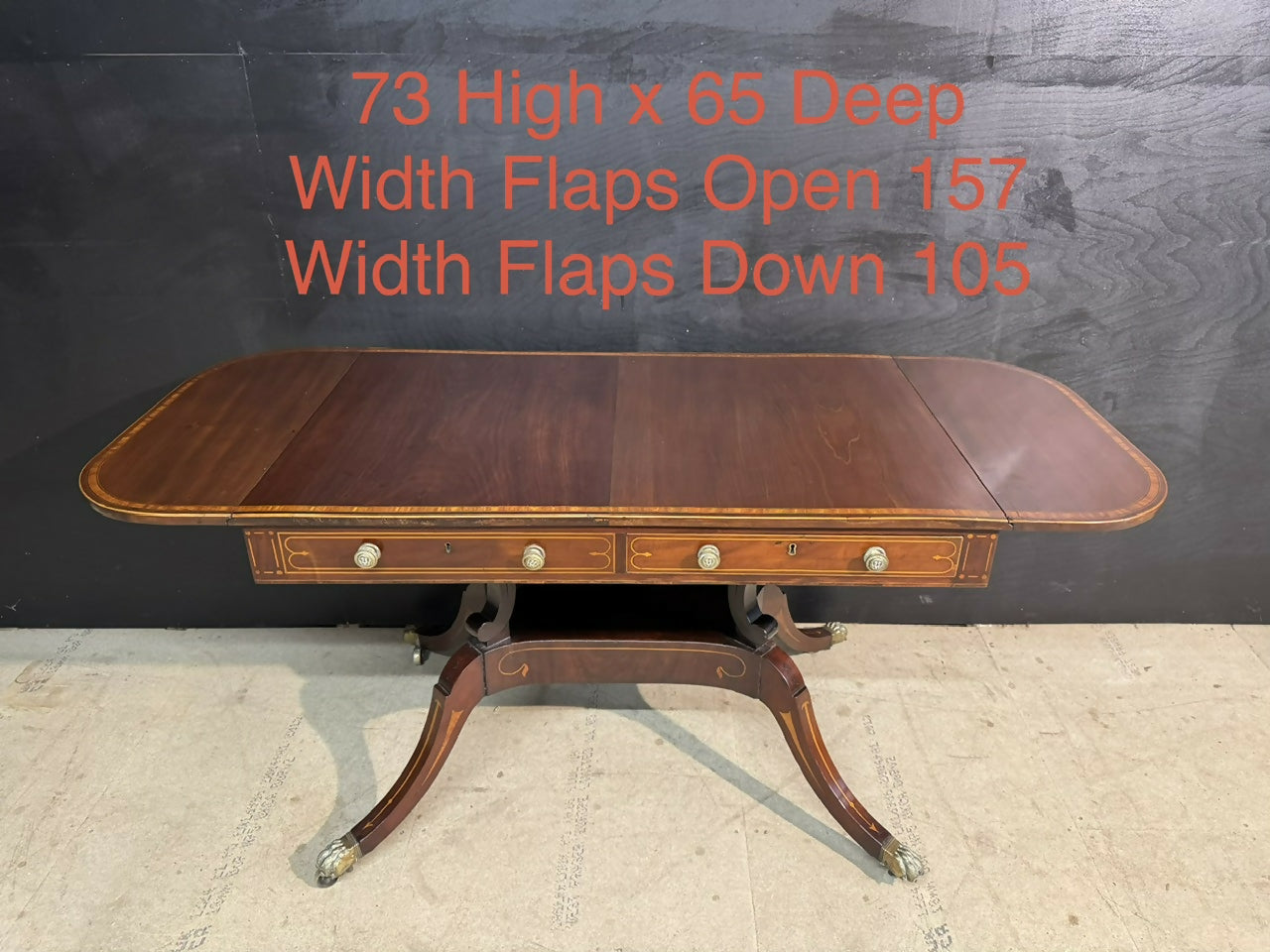 Georgian Inlaid Mahogany Sofa Table