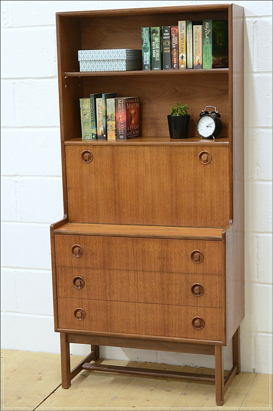 Vintage Desk Teak Bureau Turnidge of London Mid Century Danish Design DELIVERY