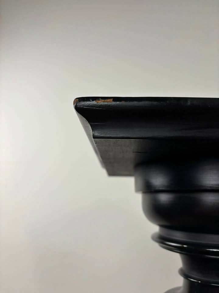 19th Century Ebonized Torchère With Fluted Column