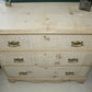 Antique Pine Chest of Drawers with stencils , three large drawers