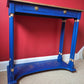 "Peacock Blues” Console Table with Drawers and Shelf