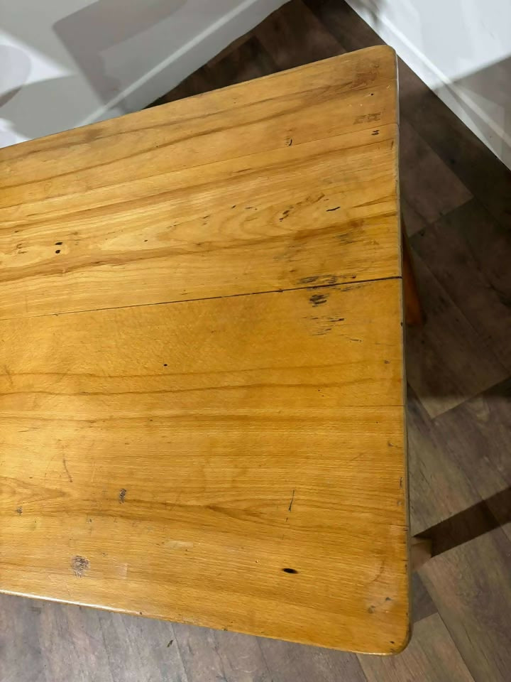 Mid-Century Beech School Desk