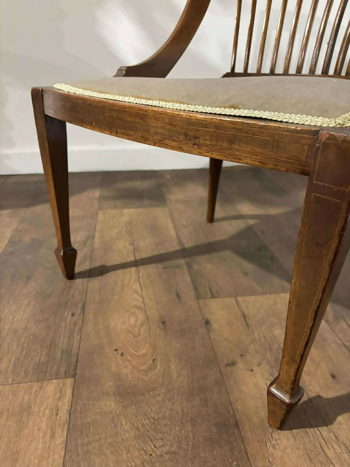 Edwardian Serpentine Front Nursing Chair