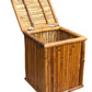 Mid century bamboo and Rattan storage box / side table