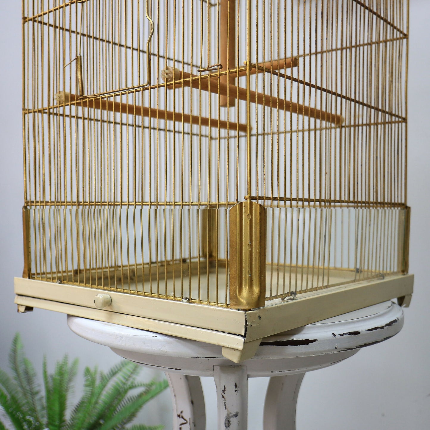 Vintage Bird Cage in Gold Colour Pagoda Style