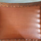 Vintage Carule Stool/Seat Indonesian Teak, Leather Padded Seat Cushion A Beauty!