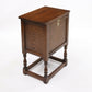 Old Charm Pedestal Cabinet Cupboard Linenfold Doors Tudor Brown FREE DELIVERY*. SBR9485/2308D