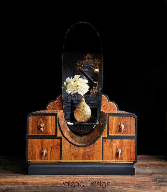 Art Deco Dressing Table/ Vanity Unit