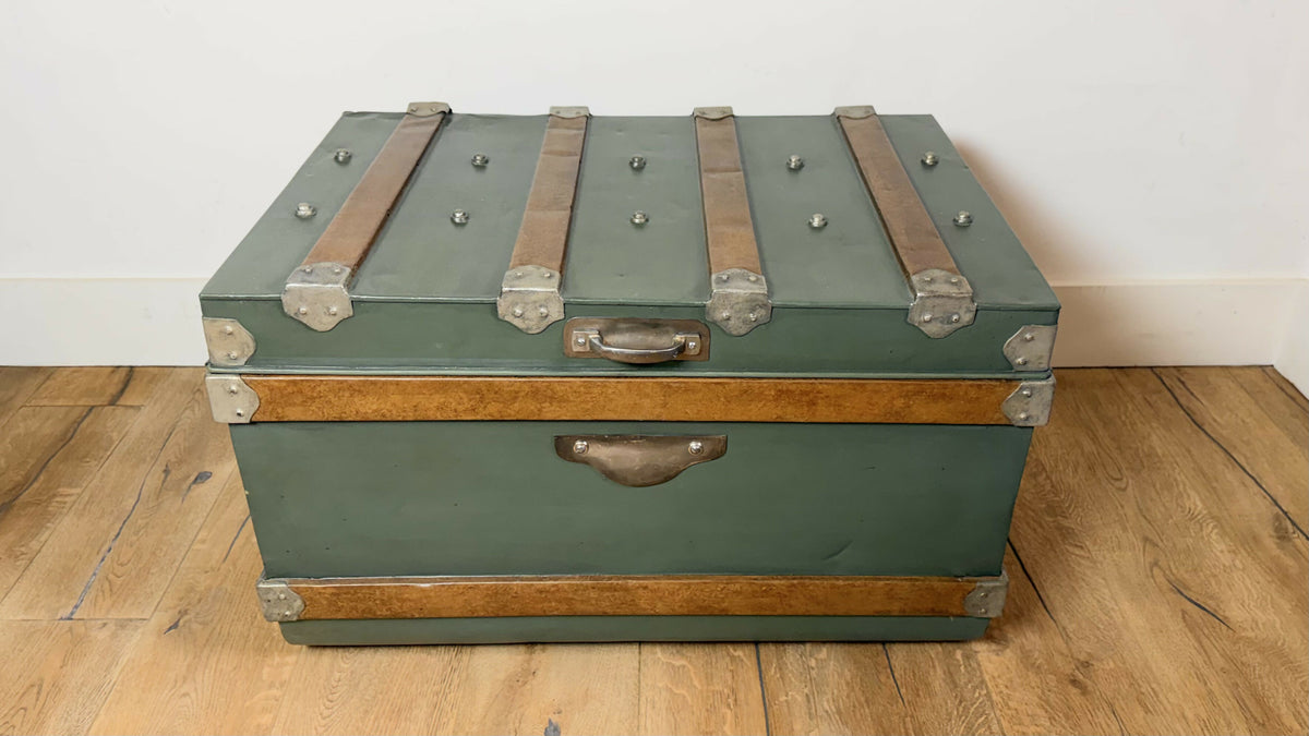 Vintage Upcycled Steamer Trunk