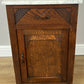Bedside Table Antique French Marble Top Oak Cabinet Carved Cupboard LOT 6200