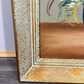 Painting Vintage French Floral Vase Red Purple Flower Signed Framed LOT 3878