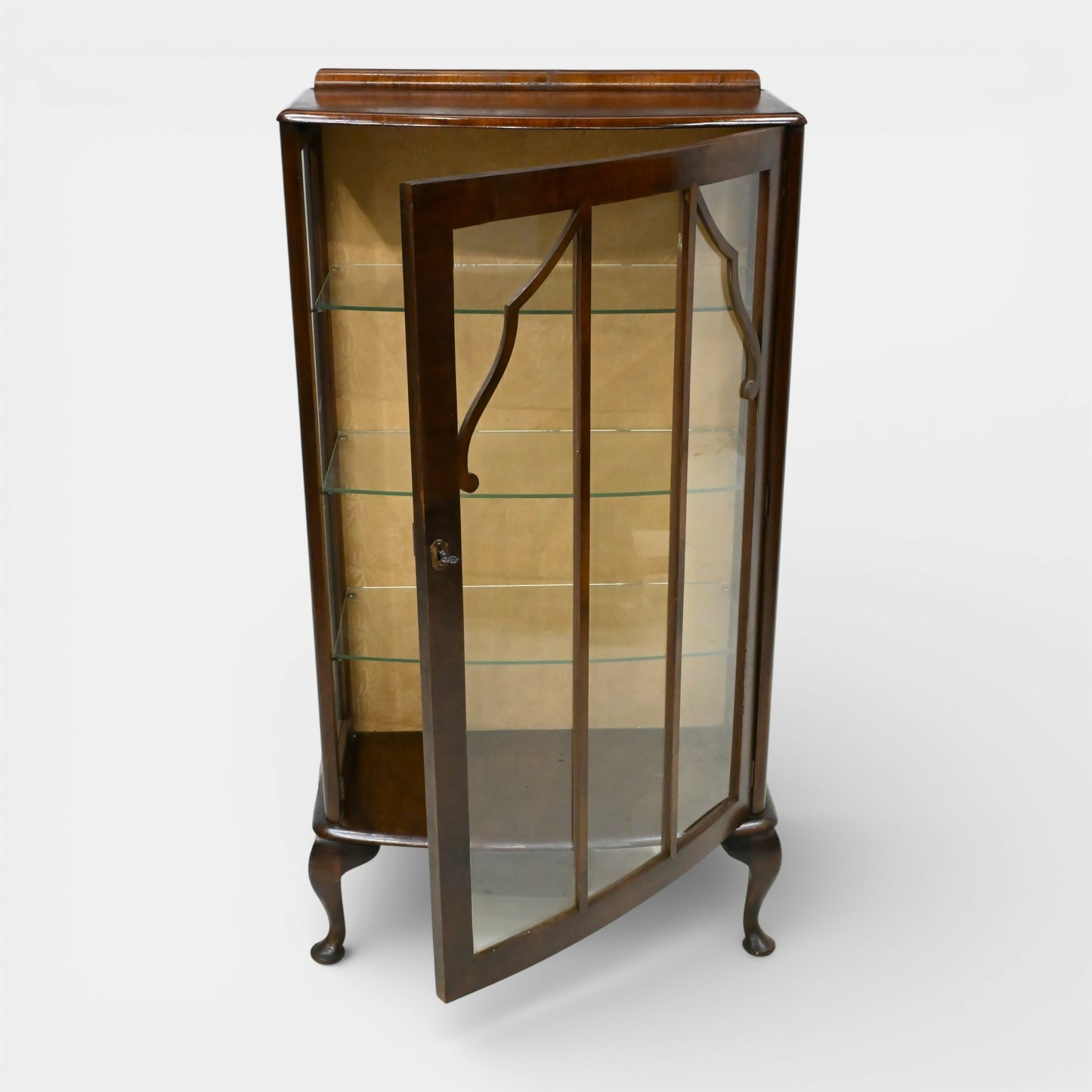 Vintage Display Bookcase With 3 Glass Shelves Deco Style FREE UK Delivery*. SBR11113/2910E