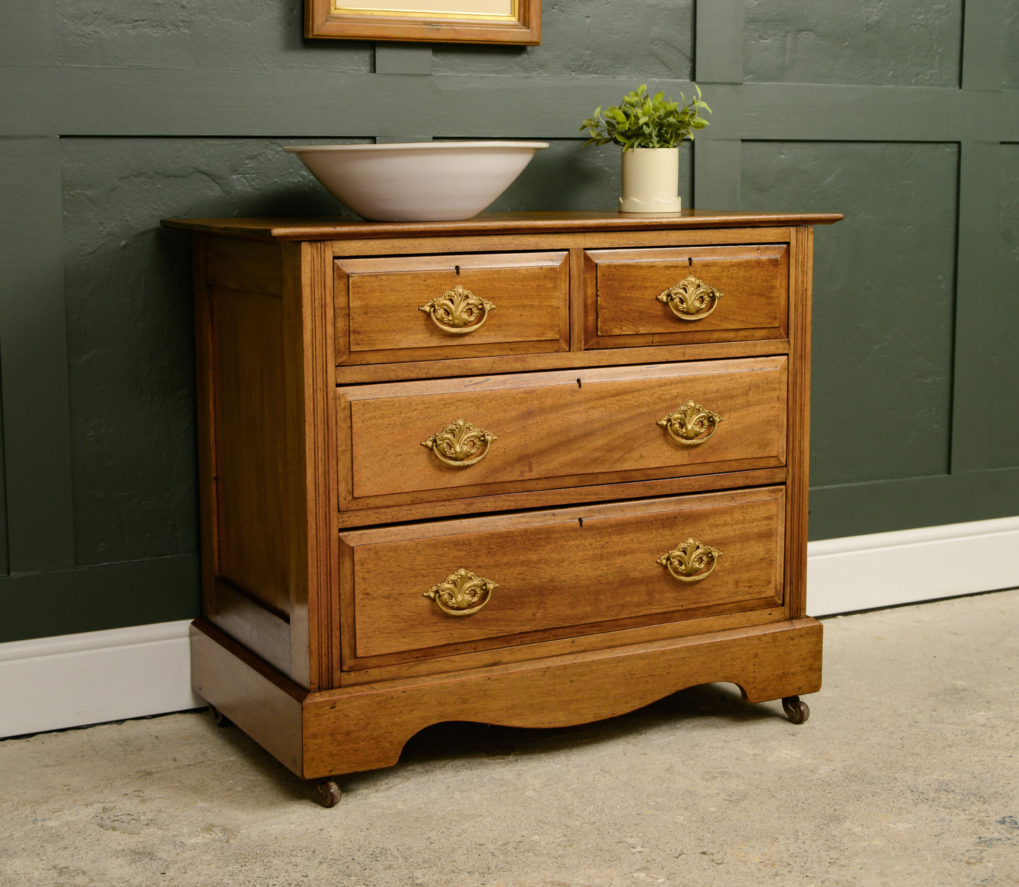 Victorian Light Wood Chest of Drawers - Satinwood or Bleached Mahogany
