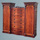 A Good Large Figured Mahogany Compactum Wardrobe