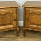 Pair of Bedside Tables Vintage French Louis Oak Nightstands Cabinets LOT 6217