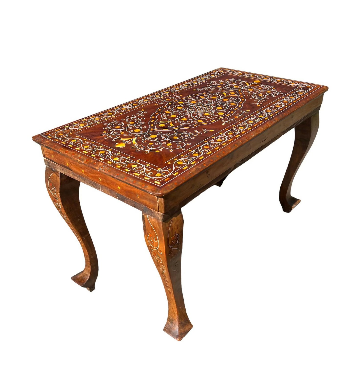 Mid century vintage inlaid Walnut coffee table