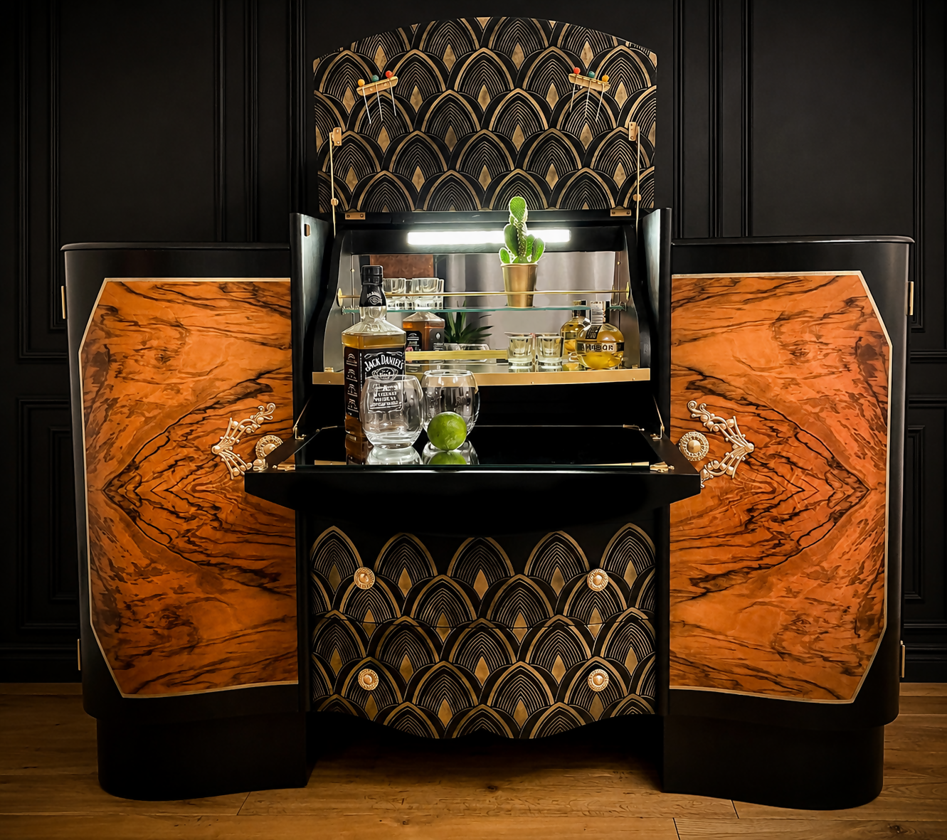 Louis Art Deco Drinks Cabinet Cocktail bar