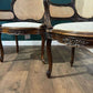 Pair Of French Louis XV Style Walnut Bergere Elbow Chairsm