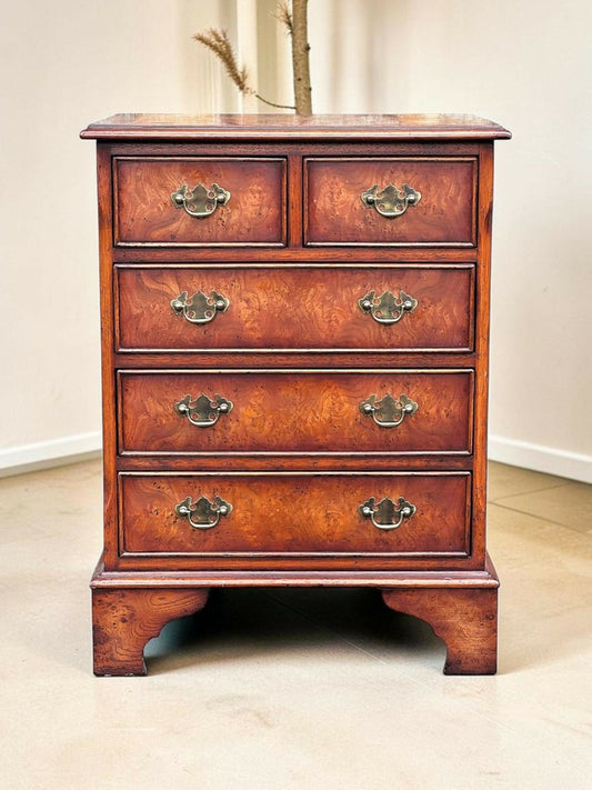 Small Figured Walnut Chest of Drawers