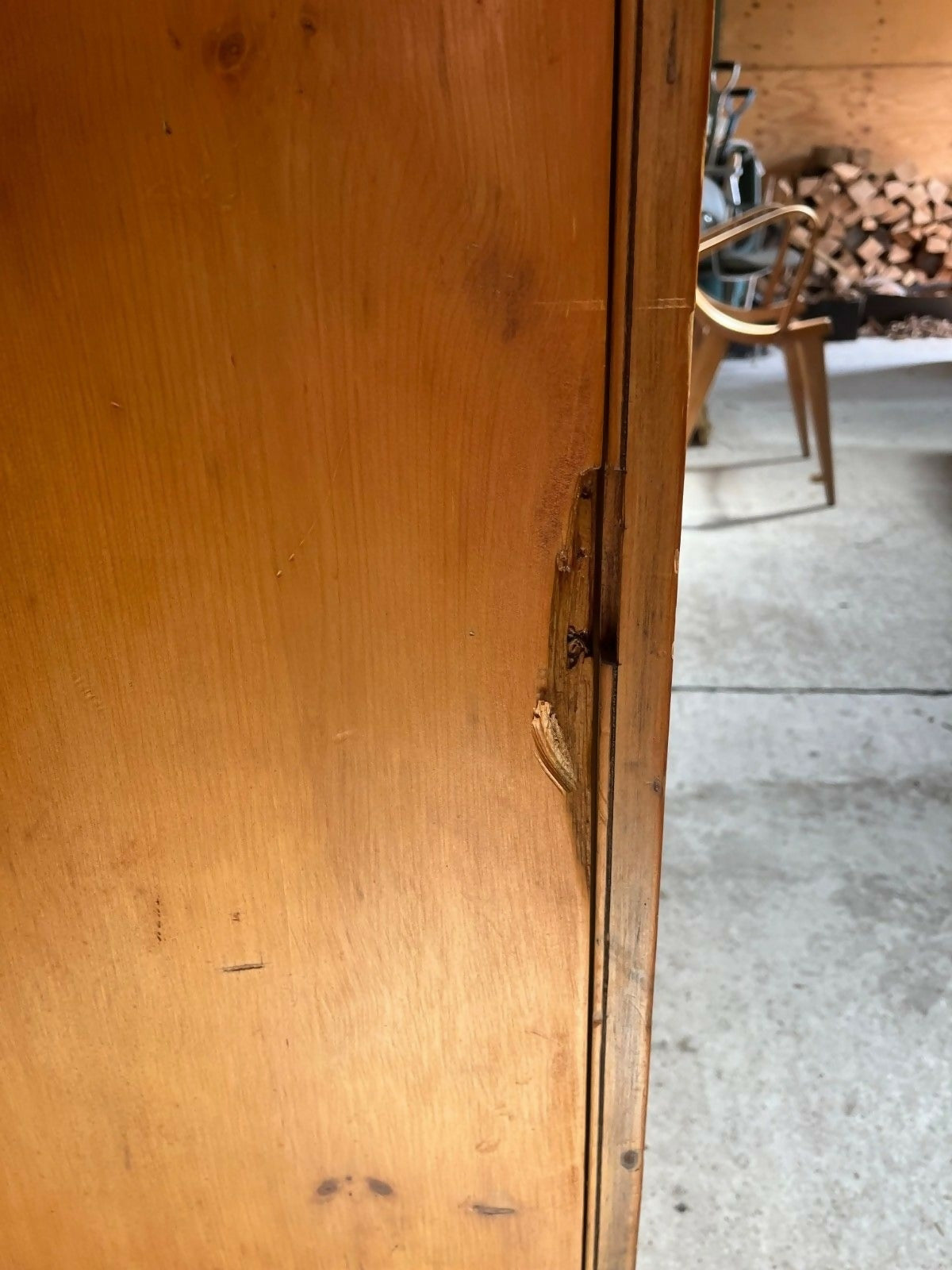 Vintage Glazed Pine Cupboard, Dresser Top, Display Cabinet