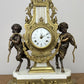 Clock Antique Louis XV Brass Marble Garniture Set With Candelabras LOT 6026