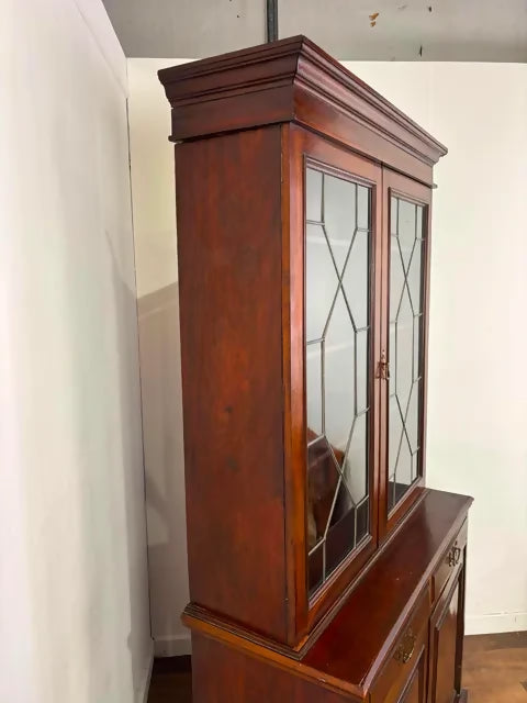 Edwardian Mahogany Astral Glazed Bookcase