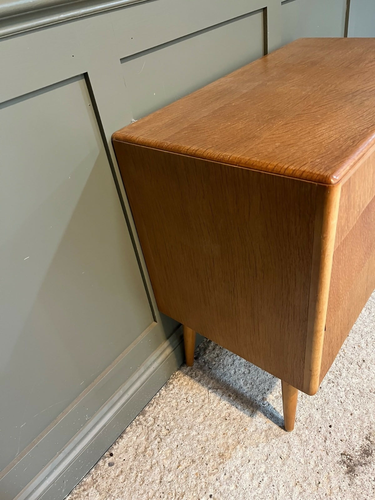A Vintagen Retro Chest Of Drawers By Avalon 1960’s Waterfall Front Stick Legs (2 Available)