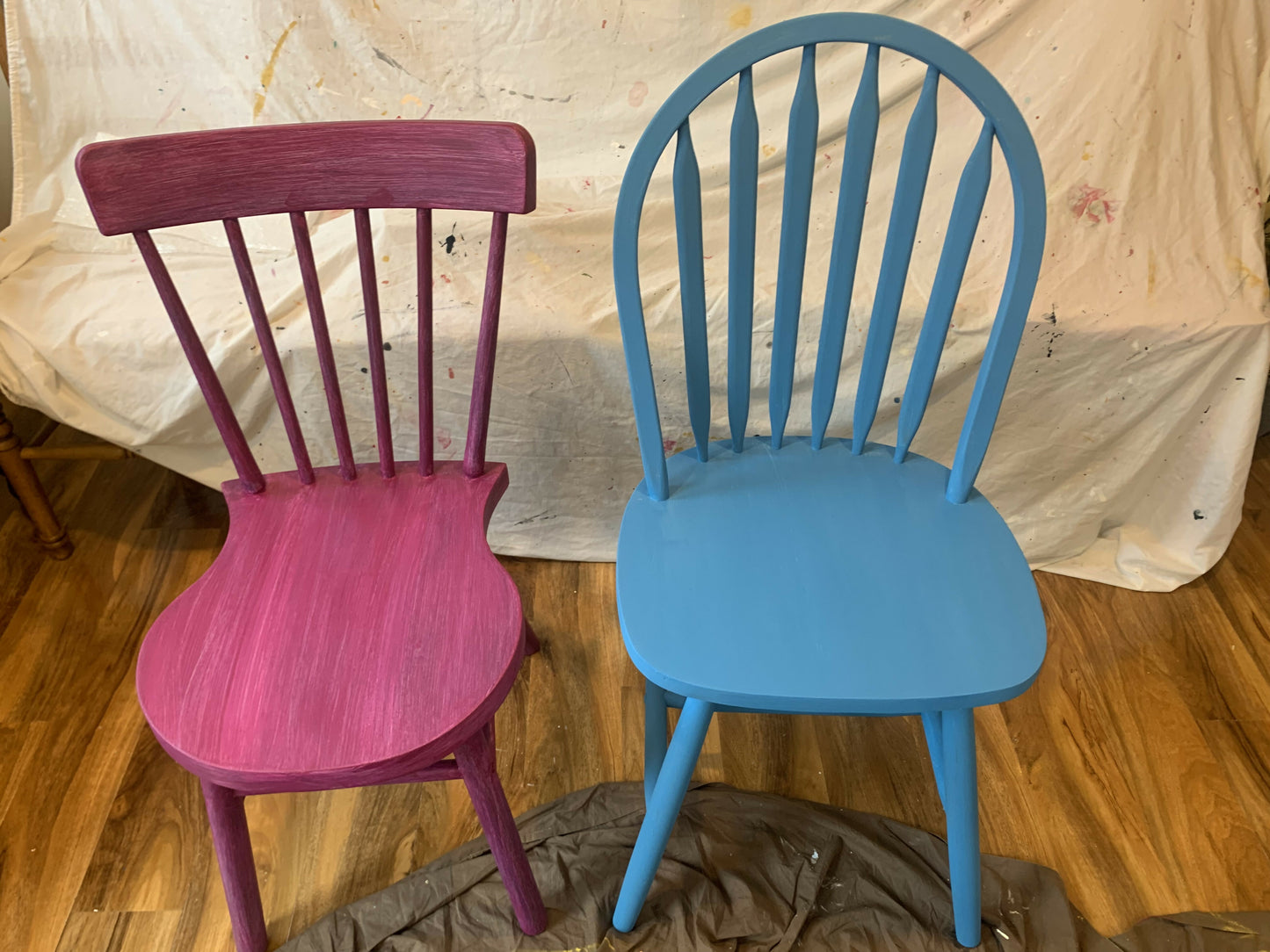 Multicoloured Funky Painted Dining Chairs