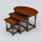 Old Charm Oval Nest of Tables in Tudor Brown Model 1990 VGC FREE UK Delivery