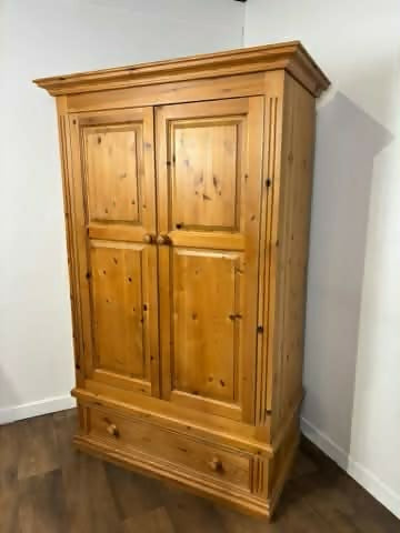 Modern Pine Double Wardrobe