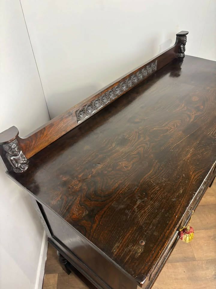 Late 19th Century Carved Oak Sideboard
